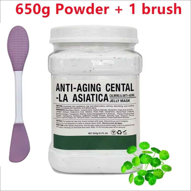 650g Chamomile Hyaluronic Acid Facial Moisturizing Jelly Mask Powder With Silicone Brush 21