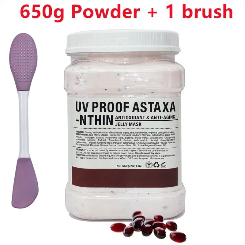 650g Chamomile Hyaluronic Acid Facial Moisturizing Jelly Mask Powder With Silicone Brush 25