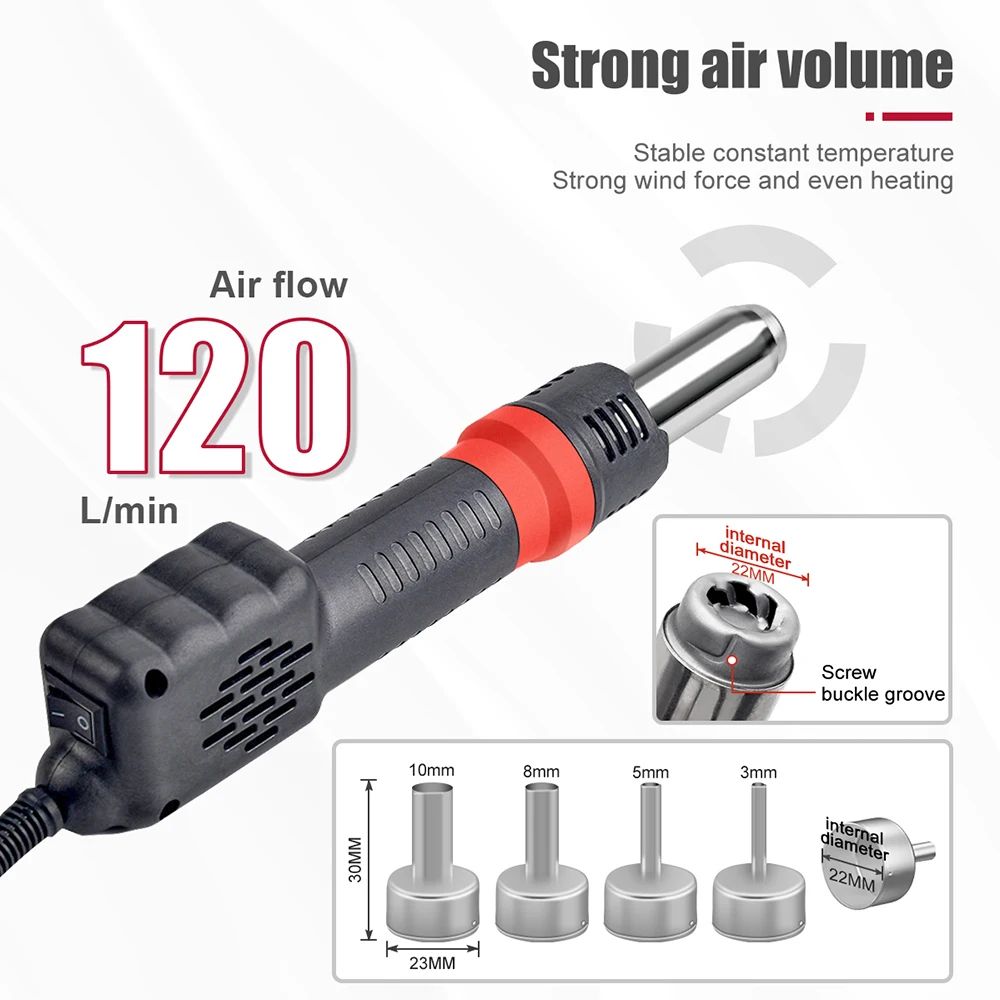 JCD 8208 750W Micro Hot Air Rework Station With LCD Display 3