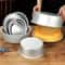 Aluminum Round Cake Pan Set 412in Solid Bottom Chiffon And Layer Cake Bakeware 0