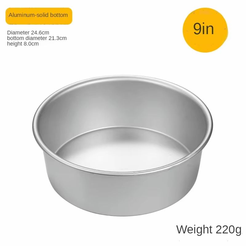 Aluminum Round Cake Pan Set 412in Solid Bottom Chiffon And Layer Cake Bakeware 12