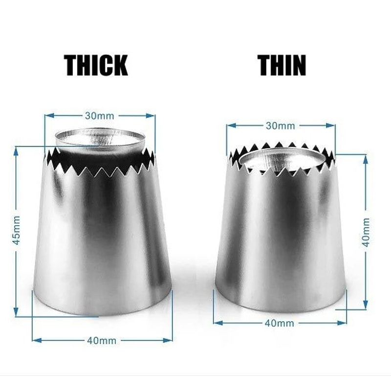 Stainless Steel Flower Mouth Pastry Nozzles 1 Or 2 Pcs For Cake Decorating 4