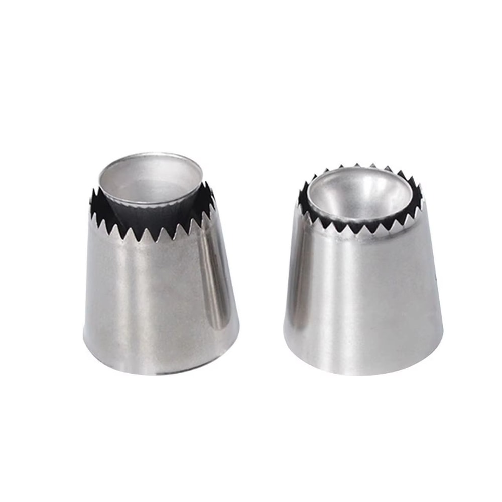 Stainless Steel Flower Mouth Pastry Nozzles 1 Or 2 Pcs For Cake Decorating 5