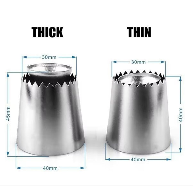 Stainless Steel Flower Mouth Pastry Nozzles 1 Or 2 Pcs For Cake Decorating 8