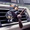 Rotating Airplane Pilot Bear Car Air Freshener Vent Clip Diffuser 2