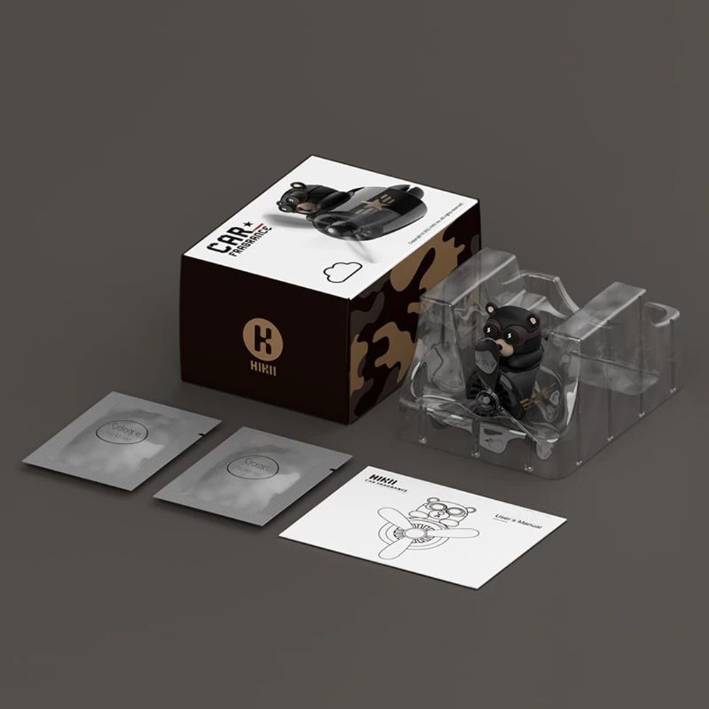 Rotating Airplane Pilot Bear Car Air Freshener Vent Clip Diffuser 5