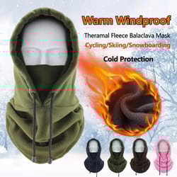 polar fleece windproof balaclava winter hat full face ski mask