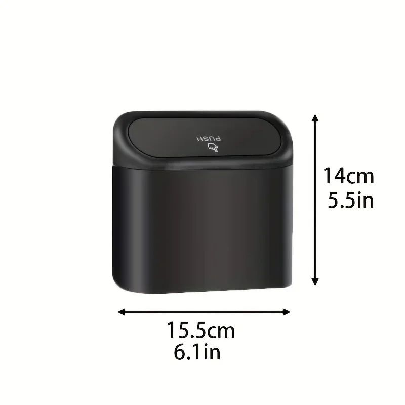 LeakProof Car Trash Can With Lid Mini Garbage Bin And 300 Bags 5