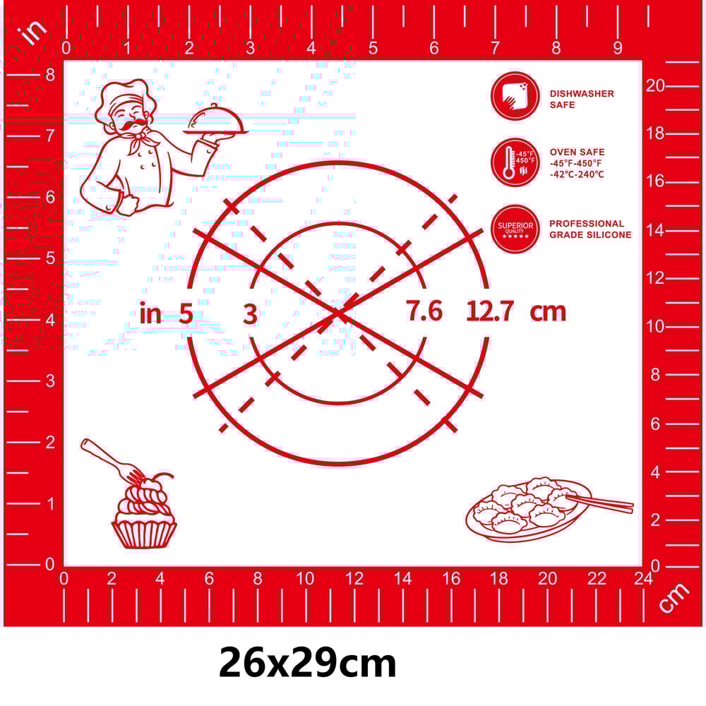 Silicone Baking Mat Dough Kneading Pad NonStick Kitchen Cooking Mat 15