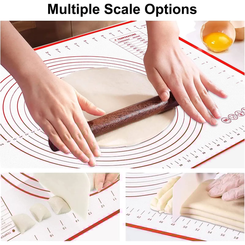 Silicone Baking Mat Dough Kneading Pad NonStick Kitchen Cooking Mat 4