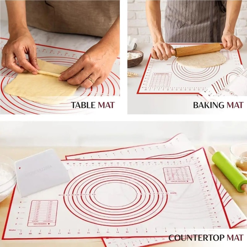 Silicone Baking Mat Dough Kneading Pad NonStick Kitchen Cooking Mat 5