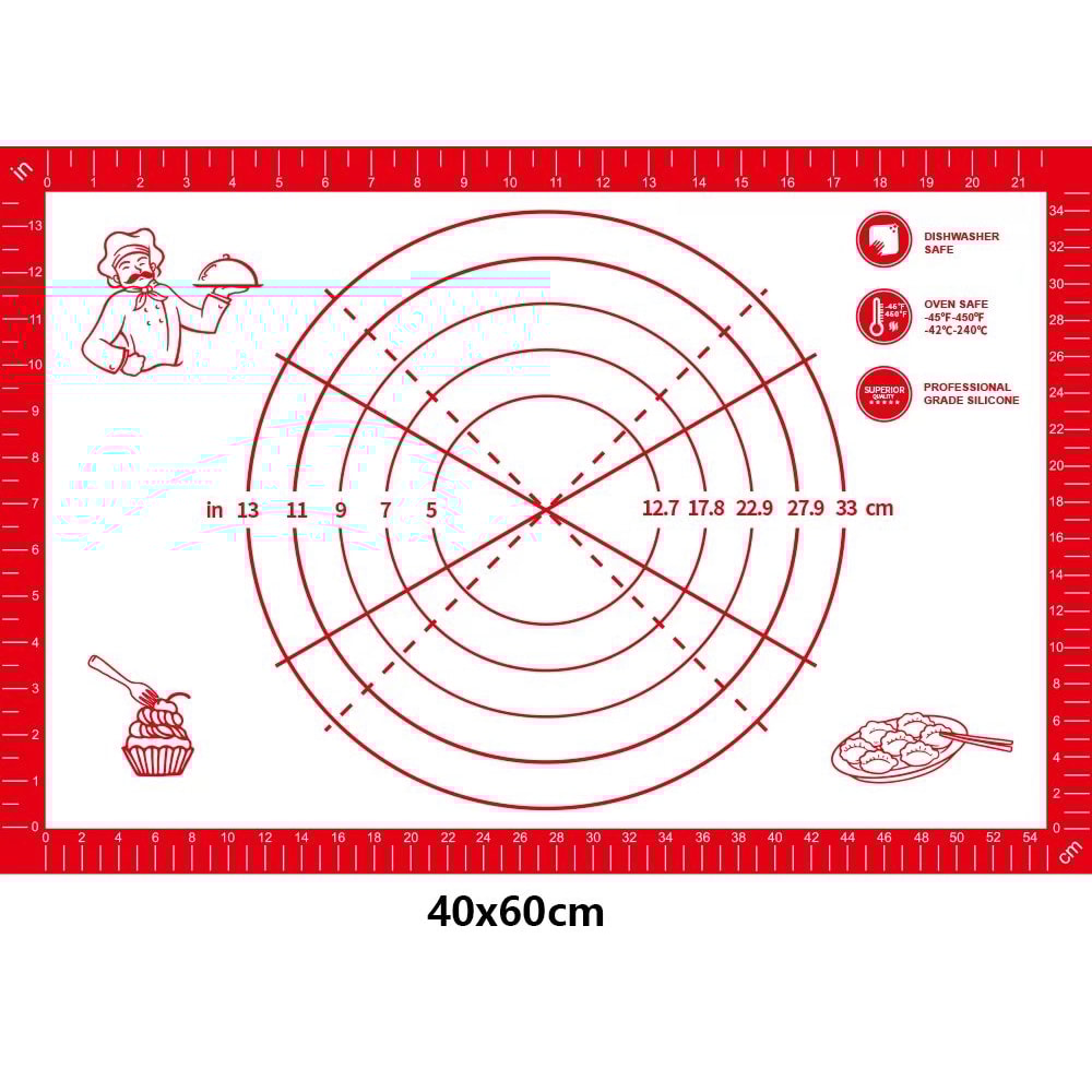 Silicone Baking Mat Dough Kneading Pad NonStick Kitchen Cooking Mat 18