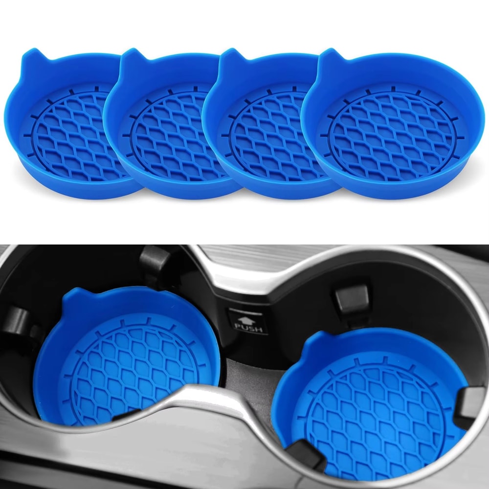 Universal Silicone Car Cup Holder Coasters NonSlip Interior Pads 24pcs 12