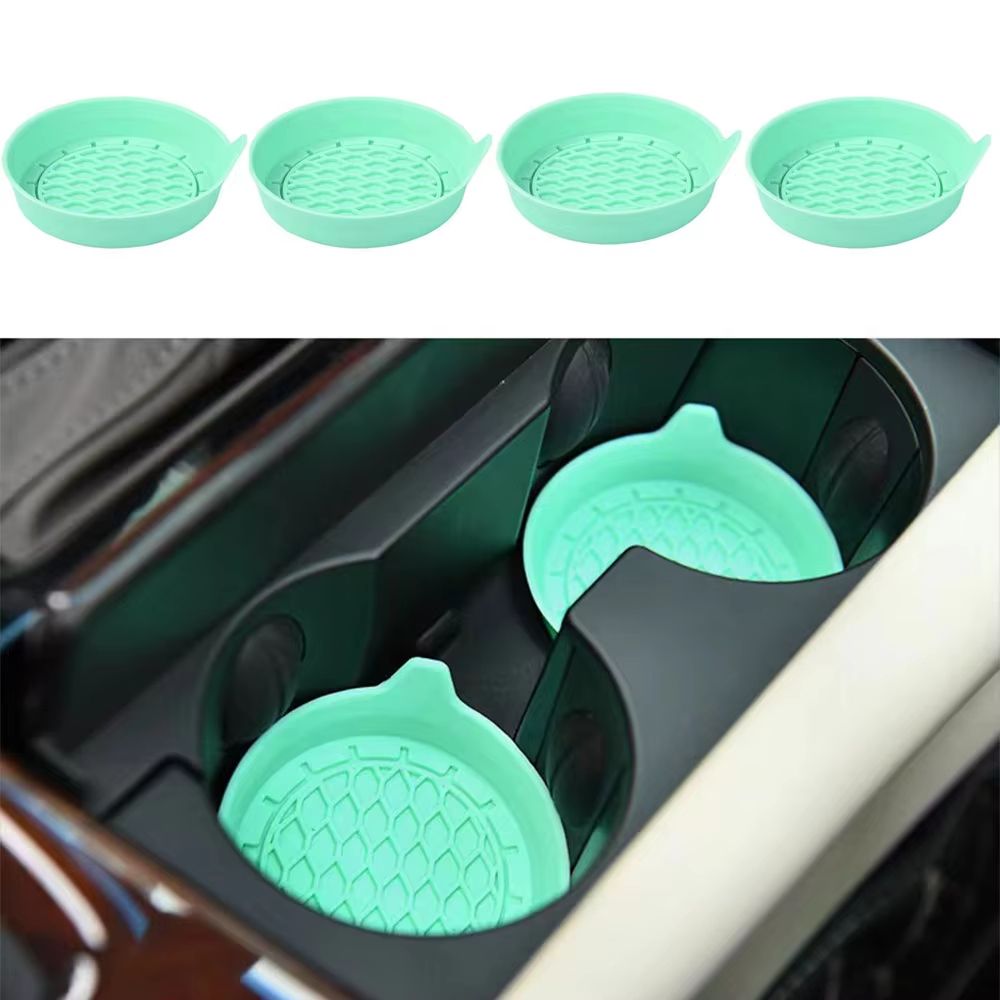 Universal Silicone Car Cup Holder Coasters NonSlip Interior Pads 24pcs 17