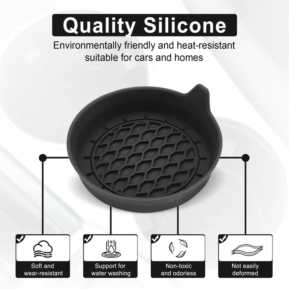Universal Silicone Car Cup Holder Coasters NonSlip Interior Pads 24pcs 2