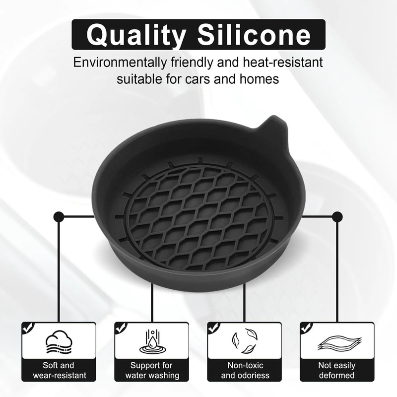 Universal Silicone Car Cup Holder Coasters NonSlip Interior Pads 24pcs 2