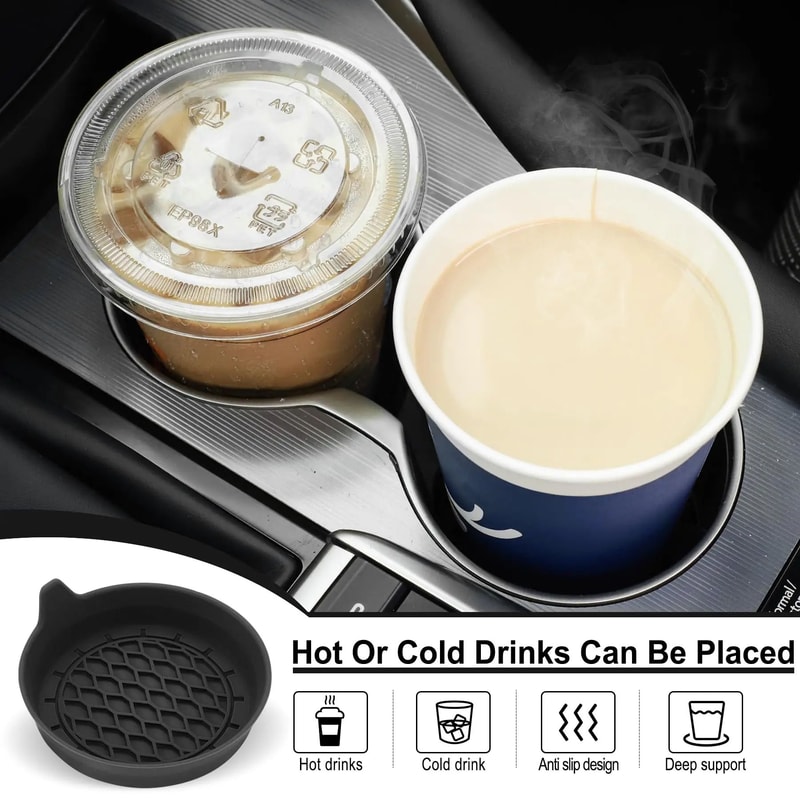 Universal Silicone Car Cup Holder Coasters NonSlip Interior Pads 24pcs 3