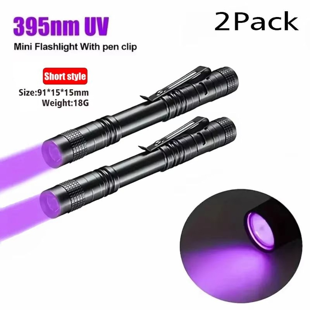 395nm UV Flashlight Portable Black Light Torch For Pet Stain Scorpion Detection 9