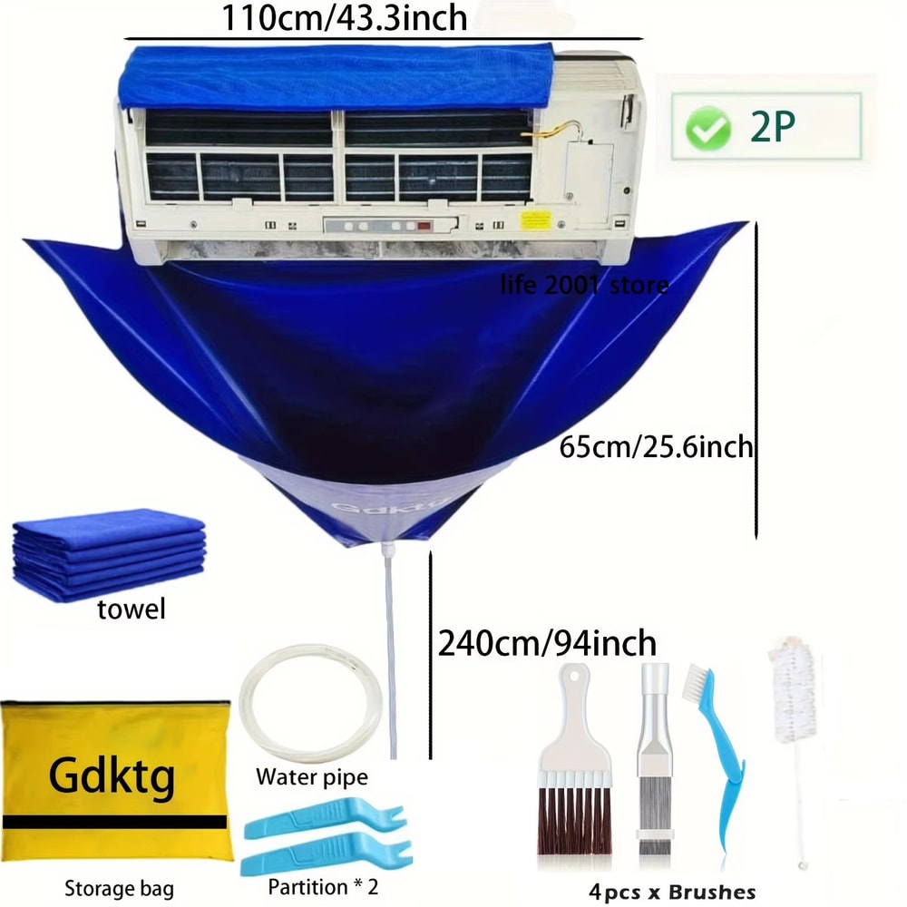 Air Conditioner Cleaning Cover Kit Waterproof Dust Protection Cleaning Tools 571011pcs 11