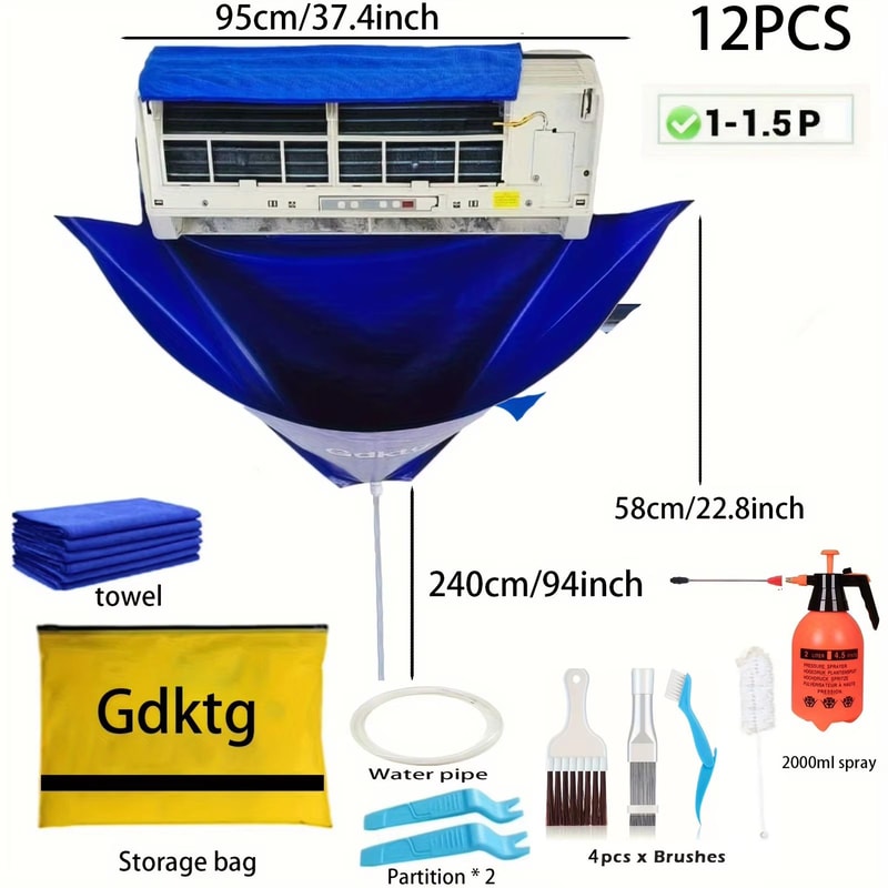 Air Conditioner Cleaning Cover Kit Waterproof Dust Protection Cleaning Tools 571011pcs 12