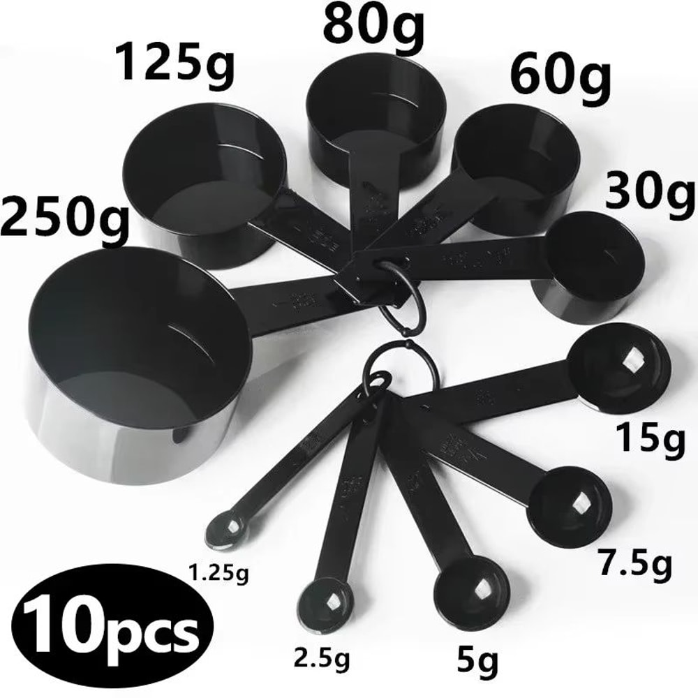 10Piece Measuring Spoons And Cups Set Kitchen Cooking And Baking Tools 0