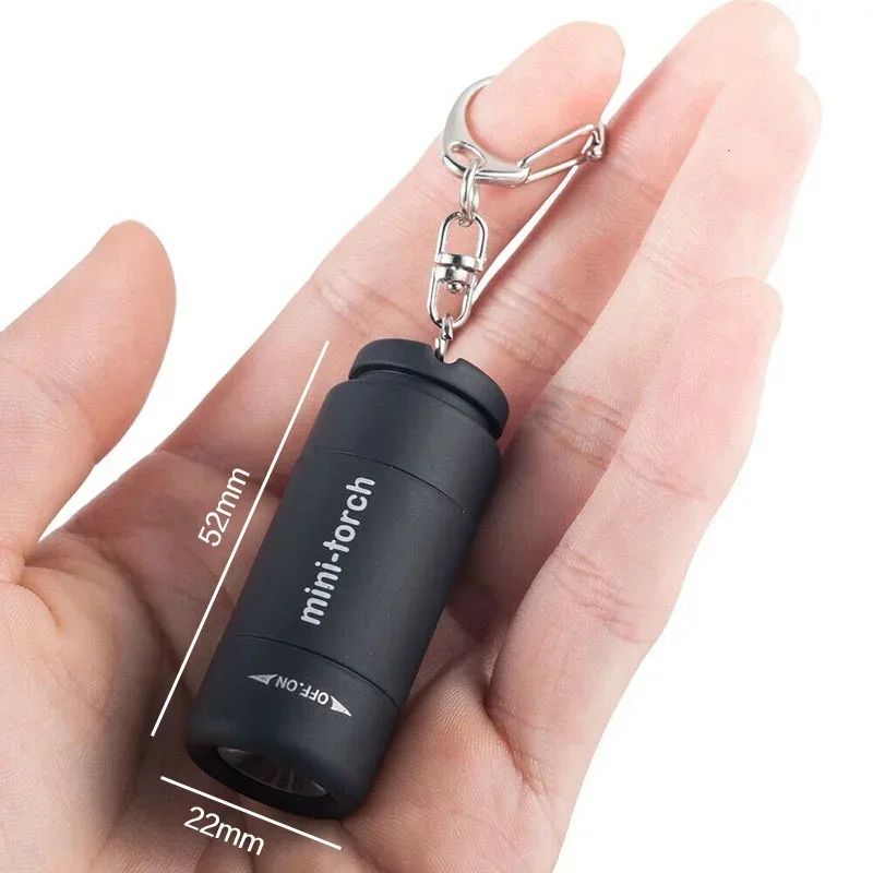 USB Rechargeable LED Pocket Keychain Flashlight Waterproof Mini Torch 5