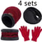 Winter Warm Velvet Hat Scarf And Gloves Set 24pcs For Men And Women 11