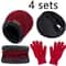 Winter Warm Velvet Hat Scarf And Gloves Set 24pcs For Men And Women 1