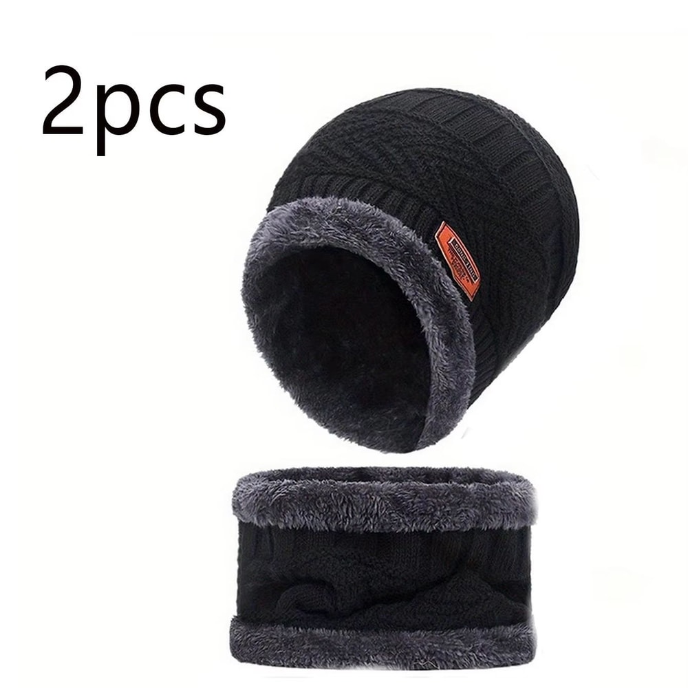 Winter Warm Velvet Hat Scarf And Gloves Set 24pcs For Men And Women 6