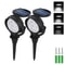 RGB Solar Spot Lights 9LED IP65 Waterproof Outdoor Landscape Lights Brightness Adjustable 12