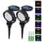 RGB Solar Spot Lights 9LED IP65 Waterproof Outdoor Landscape Lights Brightness Adjustable 14