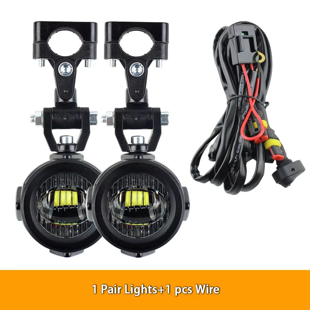 40W Motorcycle LED Fog Light Auxiliary Lights 6000K For BMW R1200GS Series 10