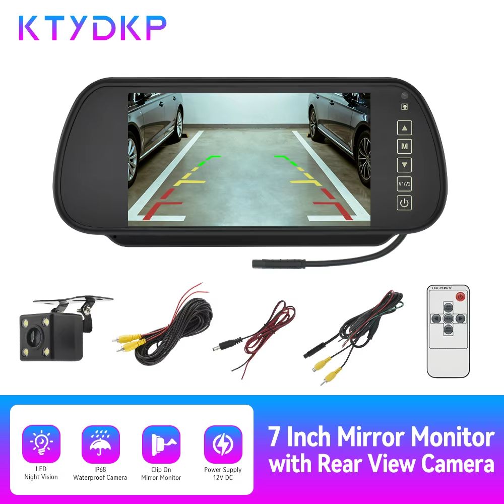 7 HD Rear View Camera System With Mirror Monitor For Universal Car Parking 0