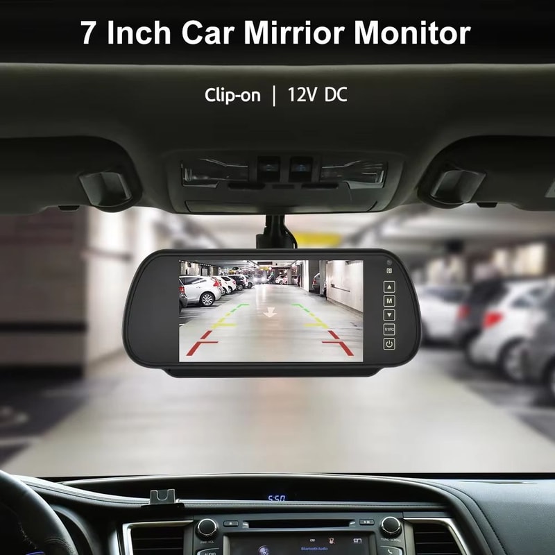 7 HD Rear View Camera System With Mirror Monitor For Universal Car Parking 4
