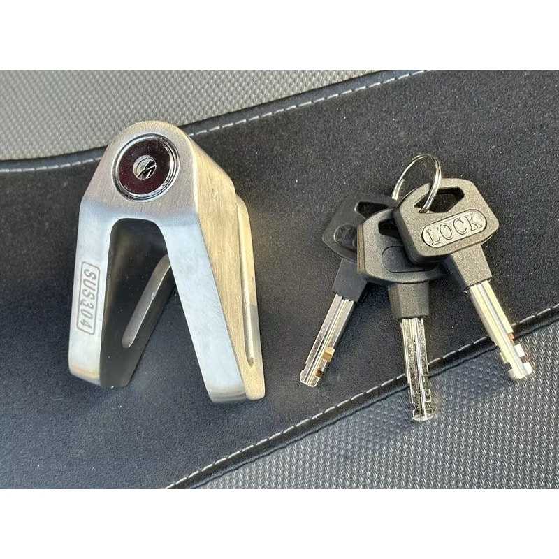 304 Stainless Steel Motorcycle Disc Lock Waterproof Brake Disc Anti Theft Security Lock 3