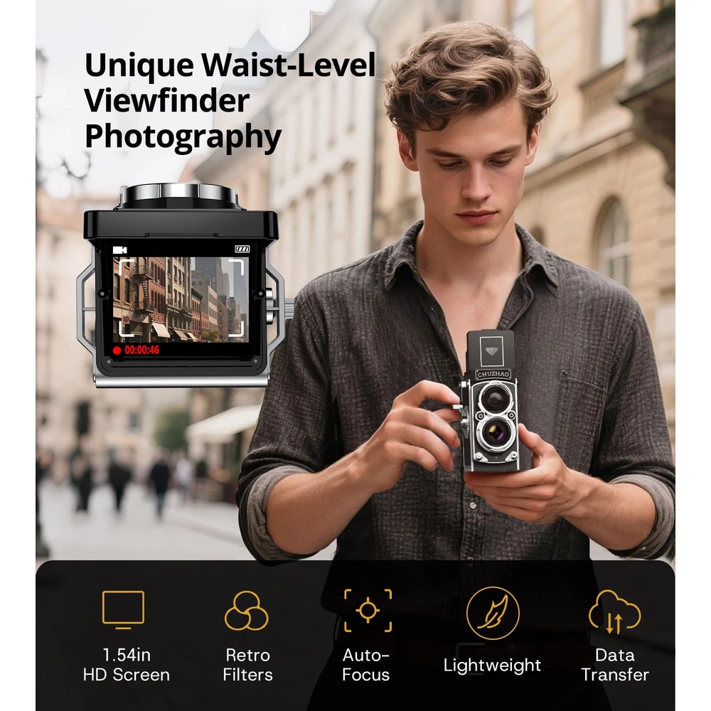 Mini Retro Digital Camera 1080p Video 12MP Vintage Portable Pocket Camera 3