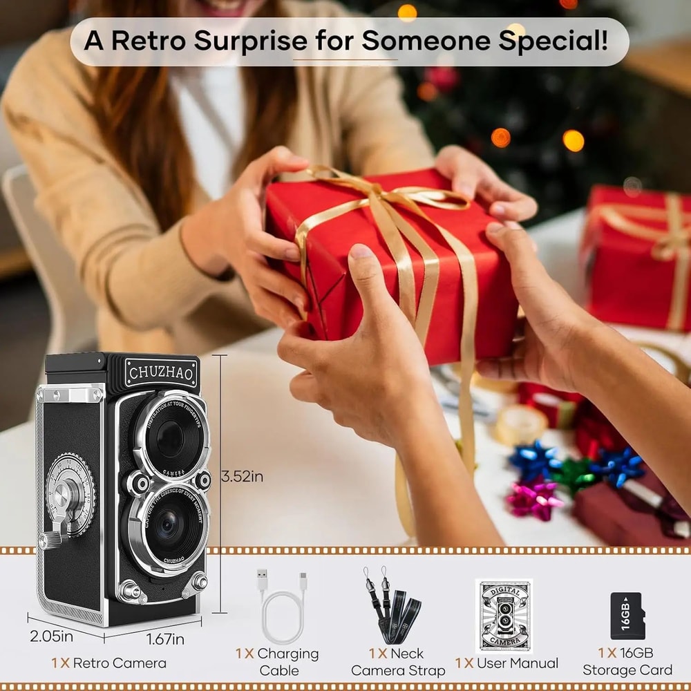 Mini Retro Digital Camera 1080p Video 12MP Vintage Portable Pocket Camera 5