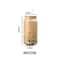 HeatResistant Glass Straw Cup With Dustproof Wooden Lid Transparent Drinking Bottle 7