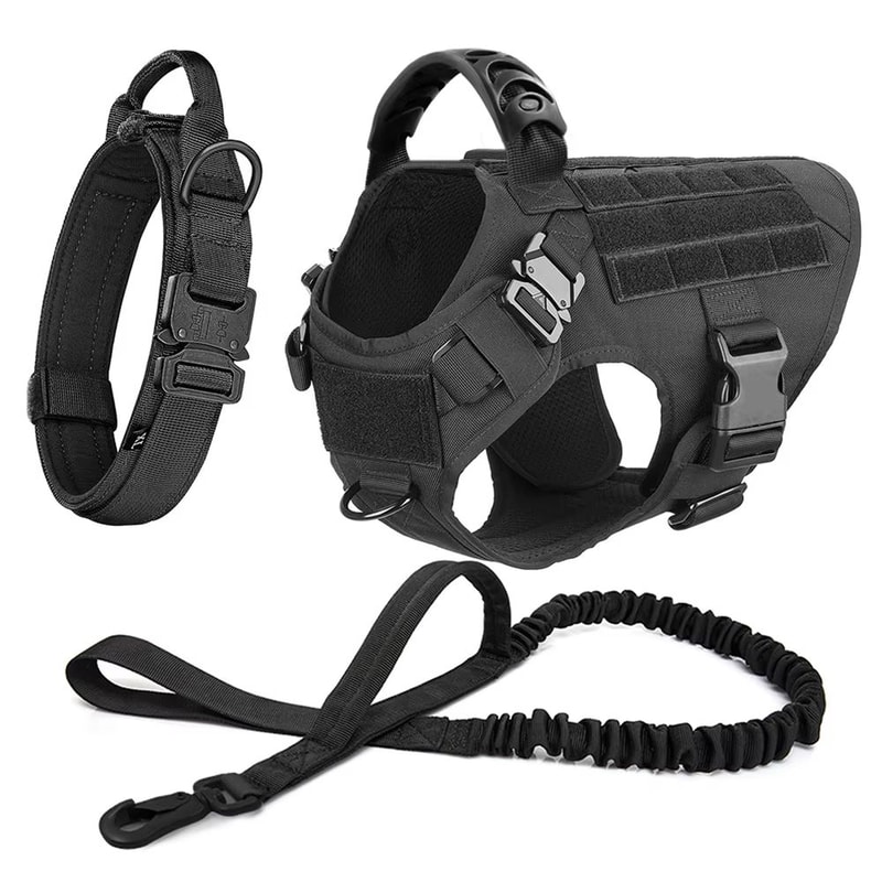 HeavyDuty Dog Harness And Leash Set For Large Dogs Training And Walking 15