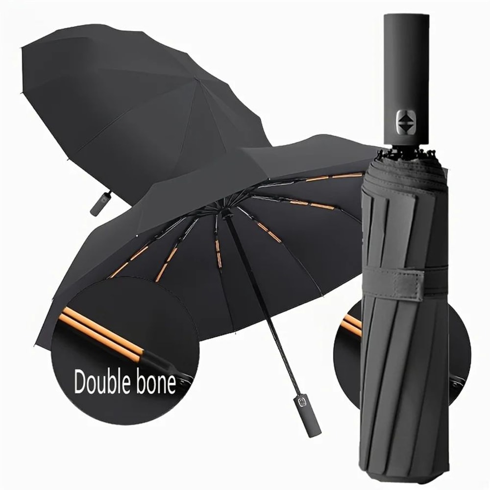 12Bone Automatic Windproof Umbrella With Durable Keel And UV Protection 0