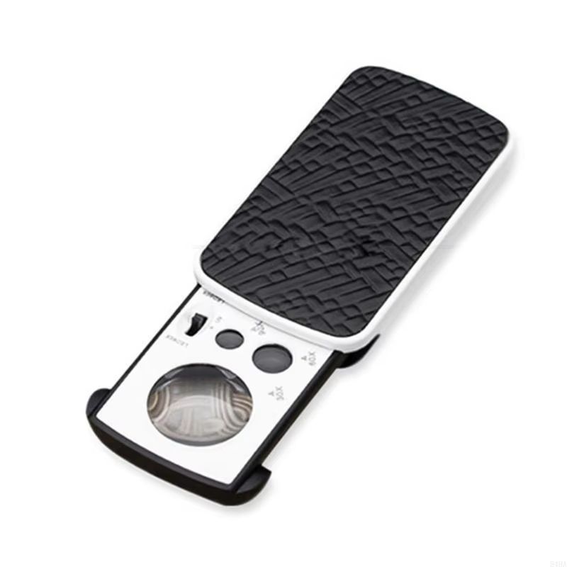 Portable LED Jewelry Magnifier Loupes 30X 60X 90X Mini Pocket Illuminated Loupe 6