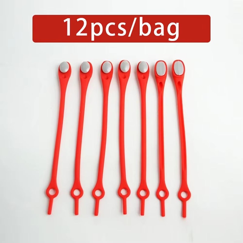 12Piece Stretch Silicone NoTie Elastic Shoelaces For Adults And Kids 14
