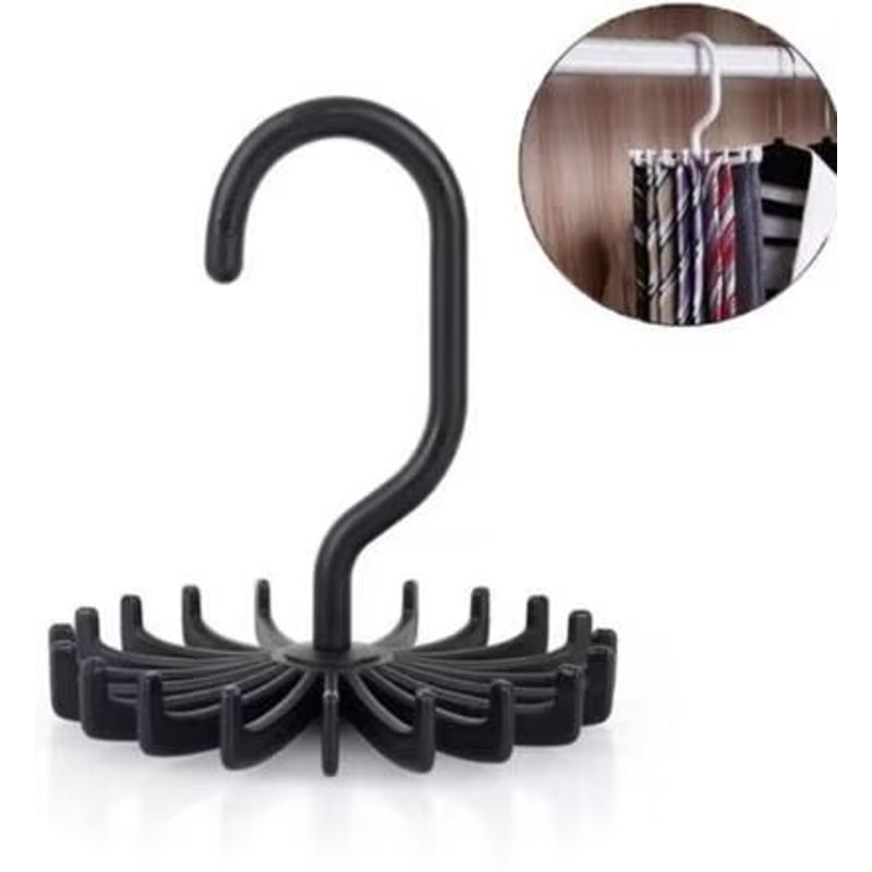 360 Rotating Tie And Scarf Organizer With 20 Claw Hooks Closet Hanger 7