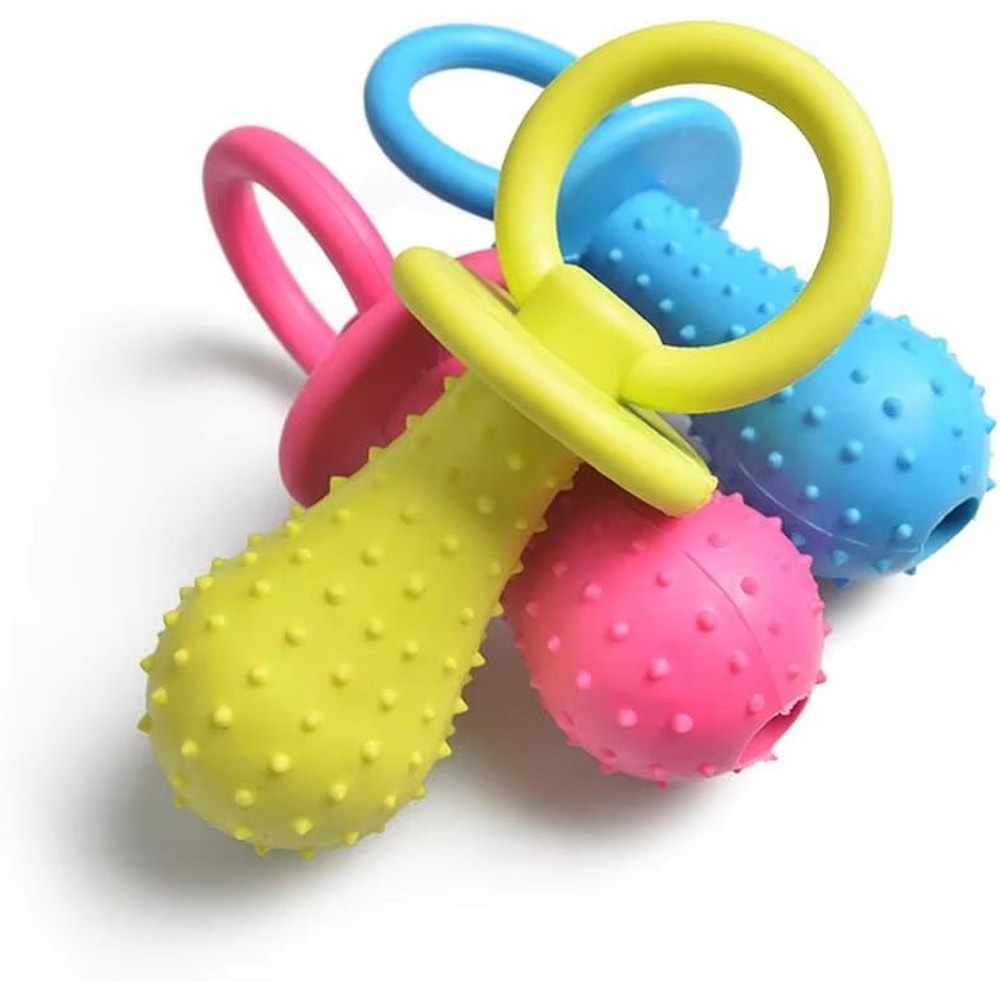 Interactive Rubber Pacifier Dog Toy Elastic Chew Toy For Teeth Cleaning 0