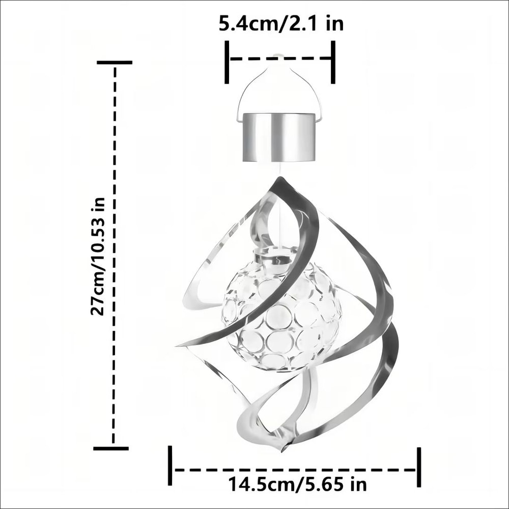 Solar Wind Chime Pendant Light Outdoor Decorative Garden LED Lamp 2