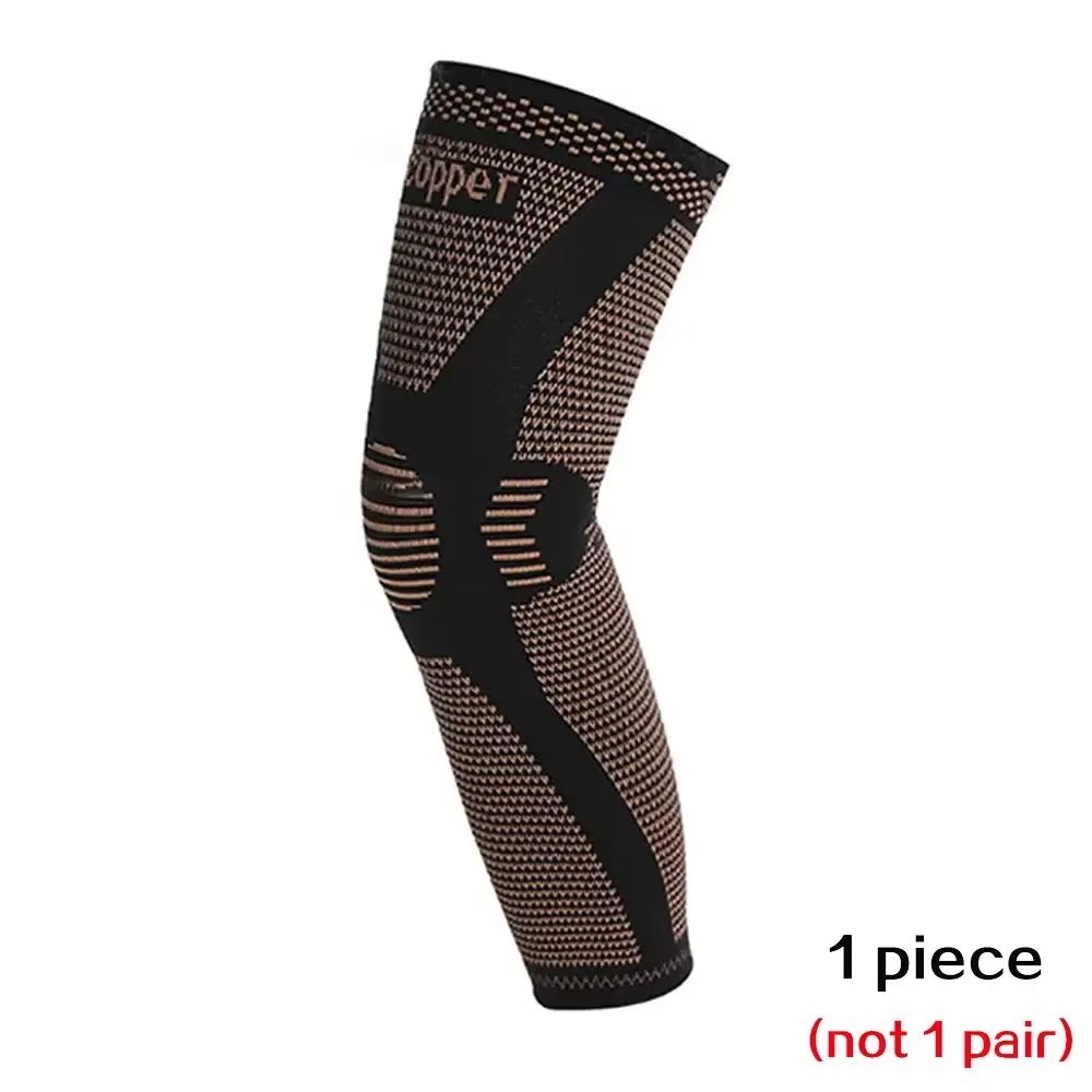 CopperInfused Full Leg Compression Sleeve For Sports Joint Support Pain Relief 6