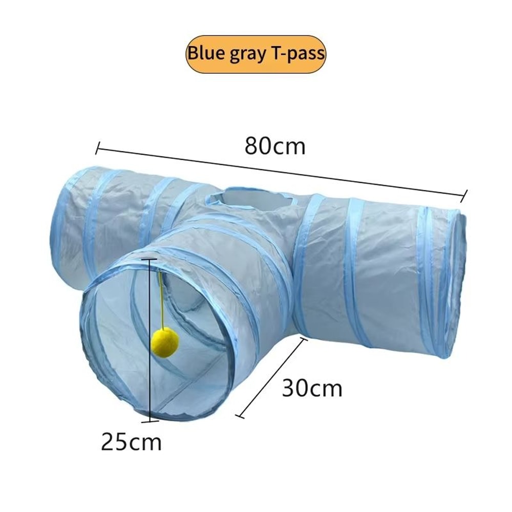 Foldable Cat Play Tunnel Toy With Breathable Mesh For Indoor Fun 10