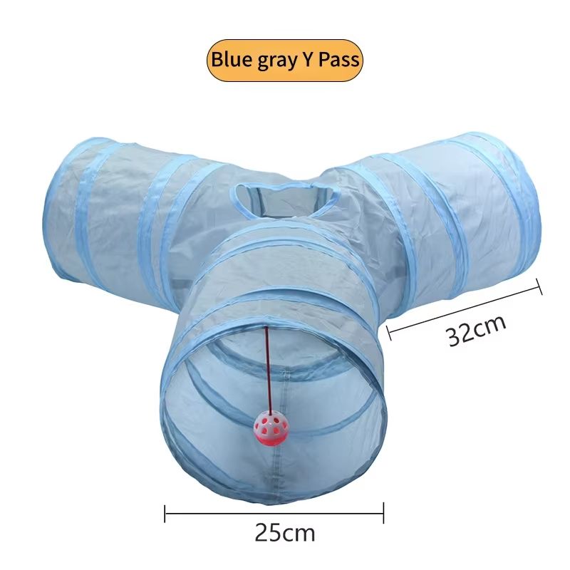 Foldable Cat Play Tunnel Toy With Breathable Mesh For Indoor Fun 13
