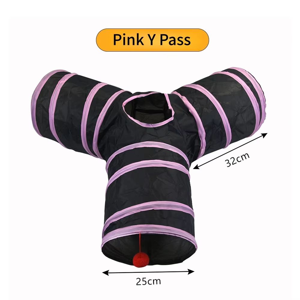 Foldable Cat Play Tunnel Toy With Breathable Mesh For Indoor Fun 17