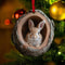 Christmas Animal Acrylic Pendant Ornaments Set Raccoon Owl Squirrel Bunny Bird 4